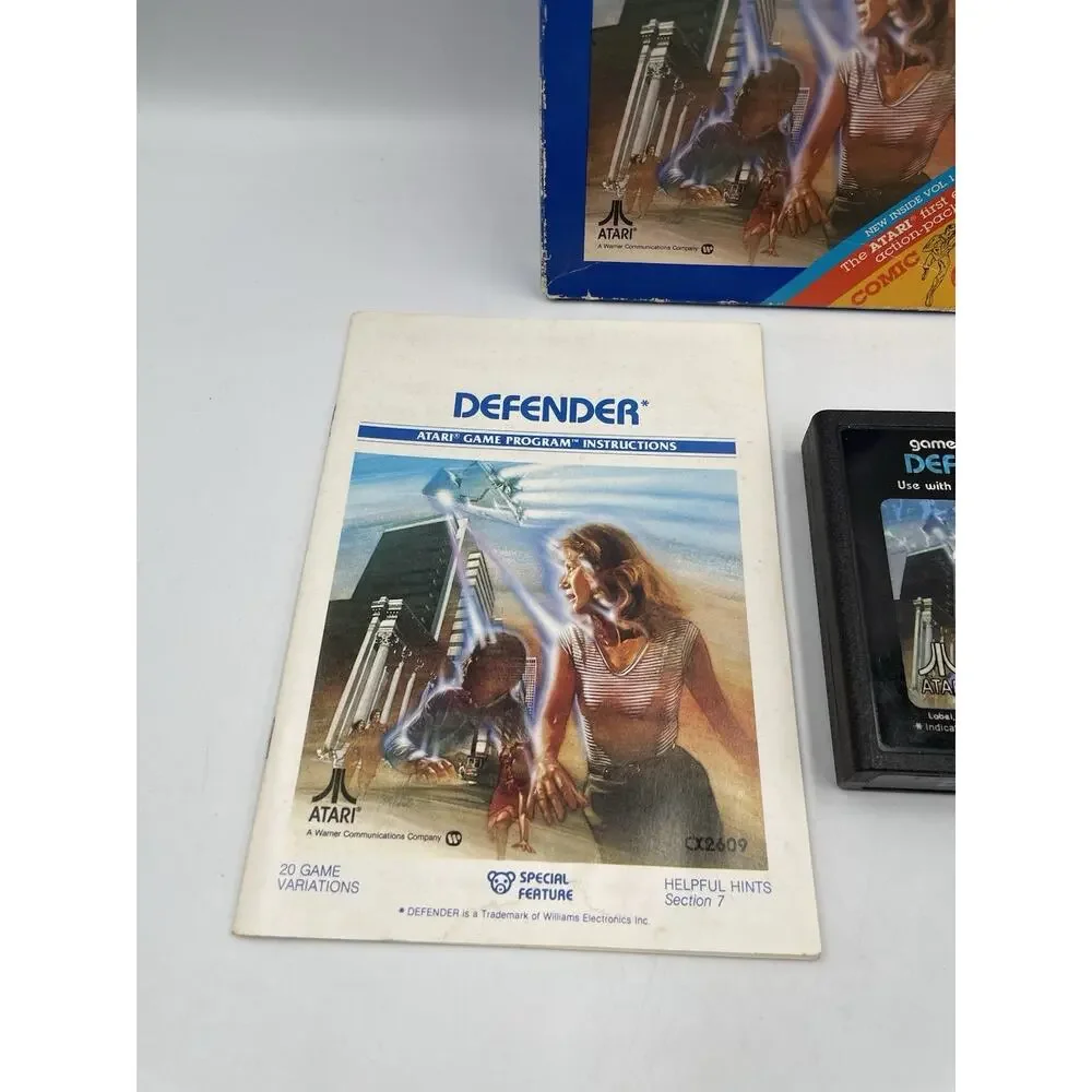 Defender Atari 2600 Video Game Cartridge 1981 CIB Complete In Box